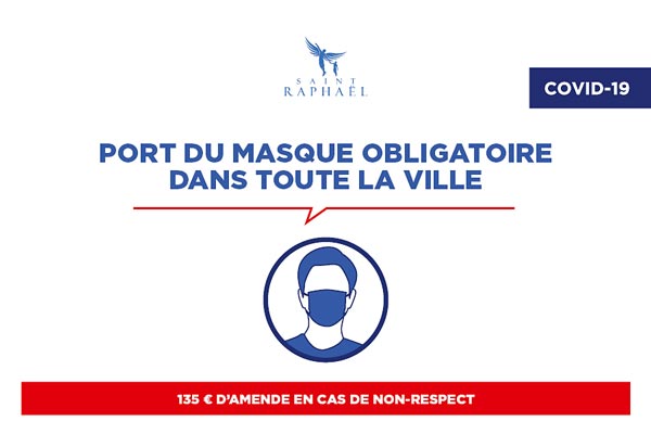 Port du masque obligatoire à Saint-Raphaël